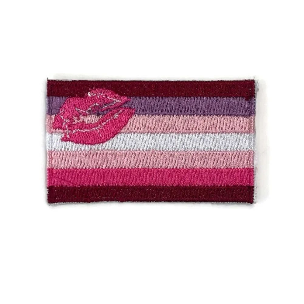Lipstick Lesbian Flag LGBT Embroidered Patch